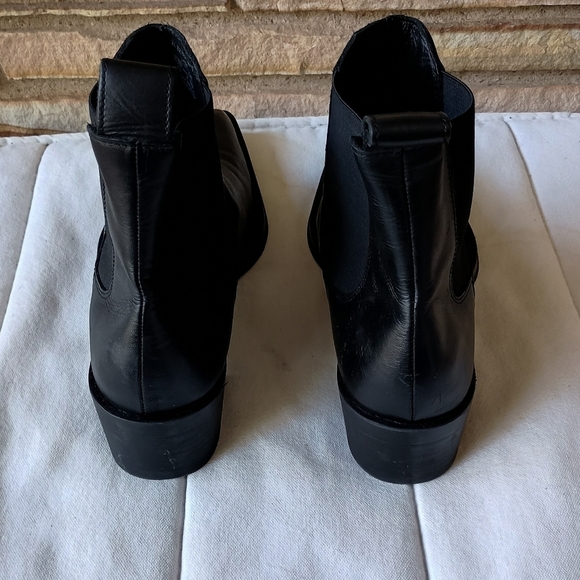 Zara Black Leather Men\'s Chelsea Boots_43 main image 4